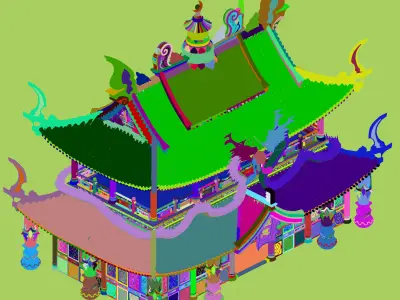Game Architecture - Royal Palace - Main Building 01 3D model