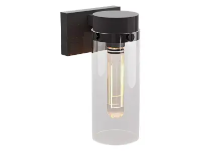 Garrett One Light Wall Sconce in Aged Iron 3D model