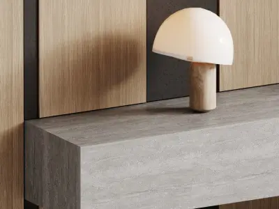 Headboard set 3D model