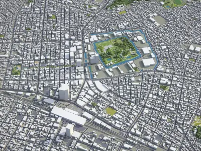 Shizuoka  Low-poly 3D model