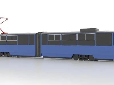 Tatra KT4YU Low Low-poly 3D model