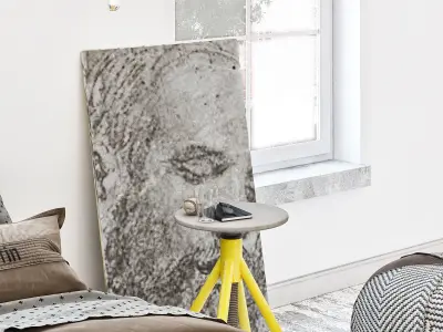 Scandinavian Bedroom Scene 3D model