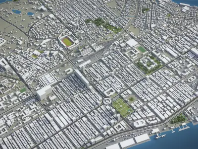 Yangon Low-poly 3D model