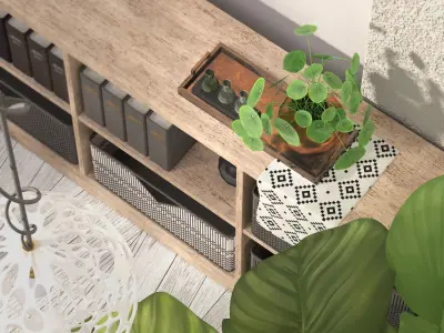 Tropical Indoor plant collection 3D model
