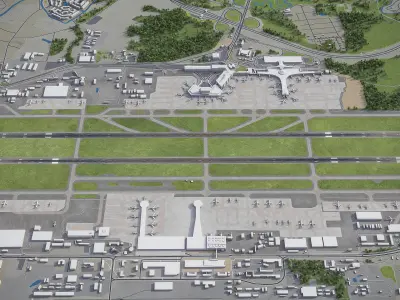 Moscow - Sheremetyevo International Airport - SVO Low-poly 3D model