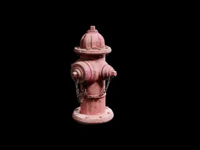 An Ole Fire Hydrant Low-poly 3D model