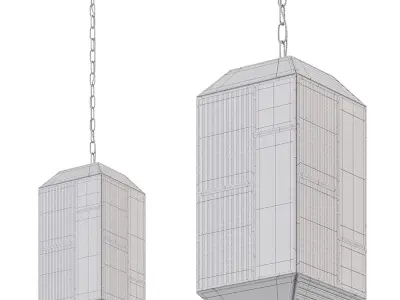 Bardolph Pendant By Currey and Company 3D model