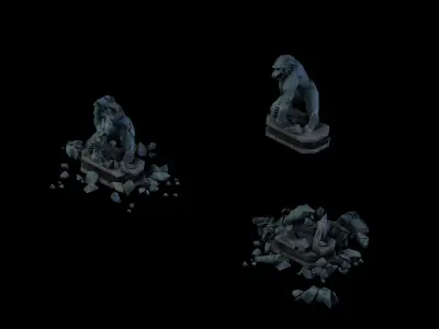 Wicked Creator - Werewolf BOSS Statues 01 3D model