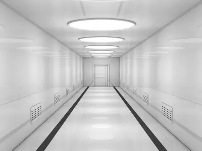 Sci Fi Corridor 3D model 27
