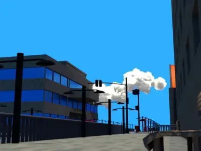 full textured city model 3D model