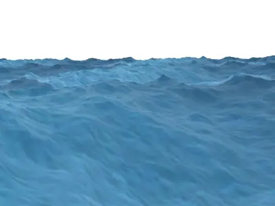 Ocean waves Low-poly 3D model