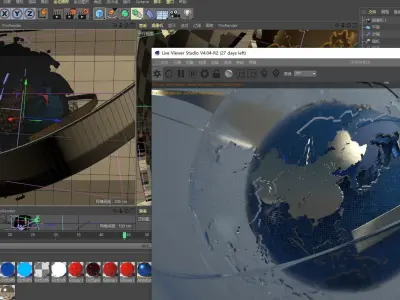 Broadcast Design - C4D Octane Scene File 3D model 3D model