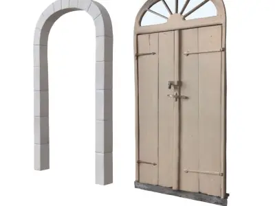 Old door scanned 002 3D model