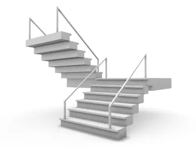 Emergency Stairs SHC Quick Office Low-poly 3D model