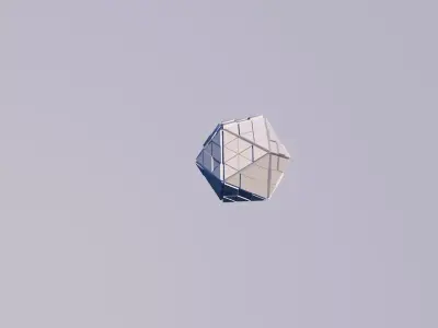 Sci Fi Object No 16 - Pyramid Sphere Torus 2019 Low Poly 3D model