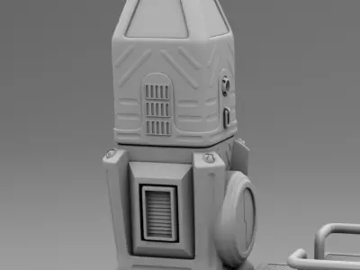 Rocket and rocket launcher 3D print model