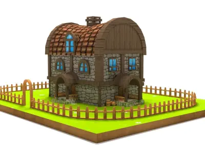 cartoon House  3D model