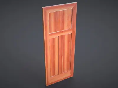 American Cherry Wood Door 3D model