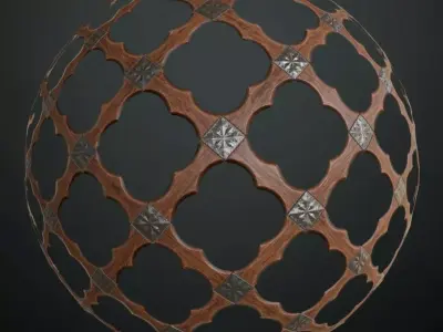 Gothic Carved Wood Lattice Texture
