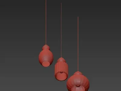Kichler Riviera 35 12W Brushed Nickel Multi Light Pendant 3D model