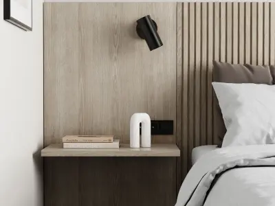 Minimalistic scandinavian bedroom 3D model