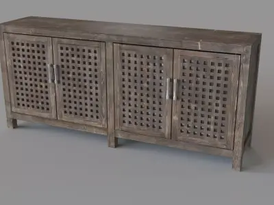 Prado 4-Door Sideboard 3D model