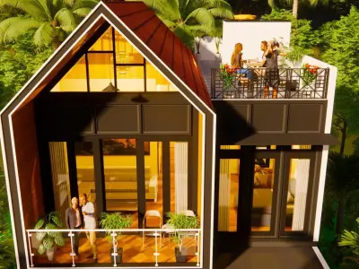 scandinavian house 3D print model