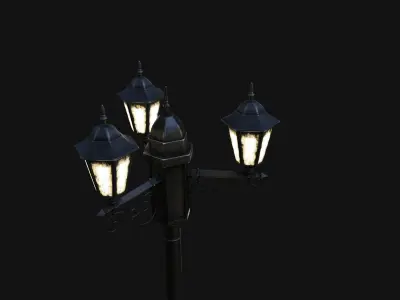 Street Lamp Low-Poly 3d model Low-poly 3D model