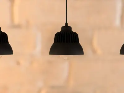 hangar04 hanging lamp 3D print model