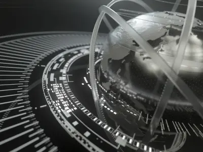 Globe 3D animation set 3D model