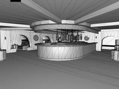 Star Wars Cantina Interior 3D model Low-poly 3D model