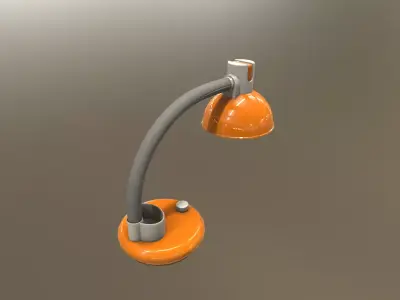 Desk Lamp Without Bulb Or Fluorescent Low-poly 3D model