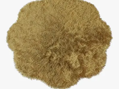 New Zealand sheepskin beige figure 3D model