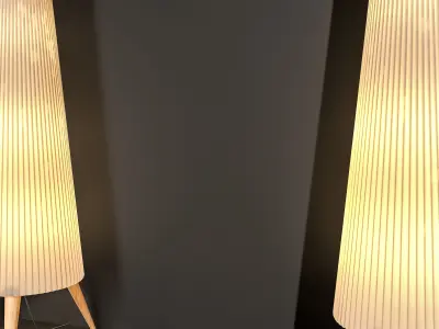 OKENSAND Floor lamp beach white Ikea 3D model