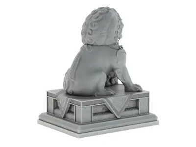Chinese Lion Statue 3D model