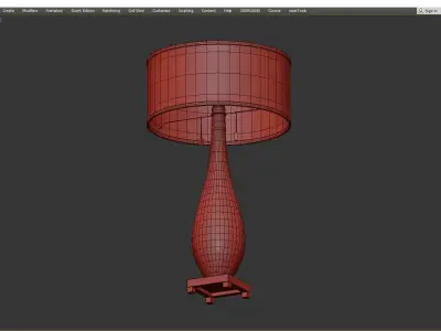 Uttermost Cardoni White Glass Table Lamp Low-poly 3D model