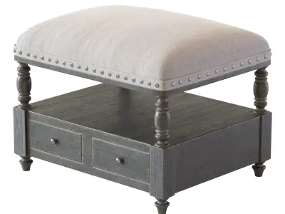 Pouf Bailor Uttermost 3D model