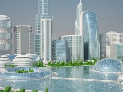 Futuristic City 2 3D model