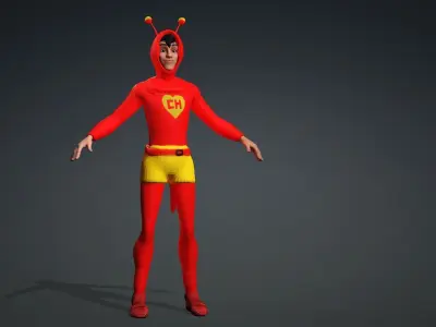 Chapulin Colorado Low-poly 3D model