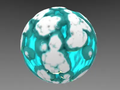 Ice - Stylised PBR Texture - Material 3D model