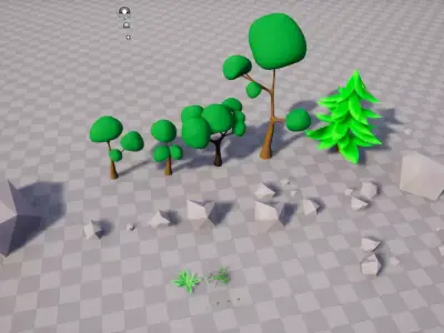  Stylized Forest Pack - Low Poly Low-poly 3D model