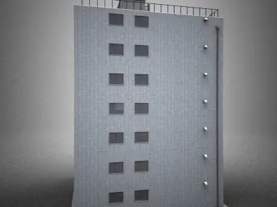 Japan building 10 model in Lightwave 3D 3D model