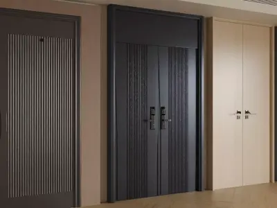 The entrance door 3D model