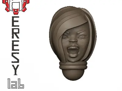 Heresylab - Female Sci-Fi heads for conversions SET 12 of 21 3D print model