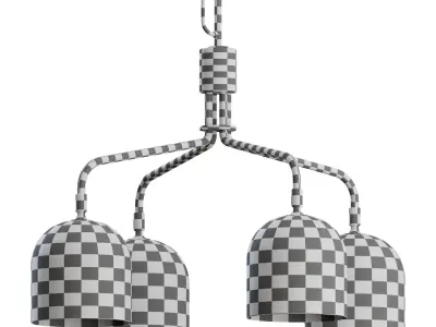 Howard Chandelier 4 Short Arm by Gubi 3D model