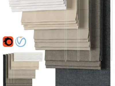 Roman Curtains 137 Kvadrat Cheno 3D model
