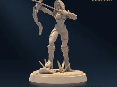 Undying Light Sentinel Nude Set x5 3D print model