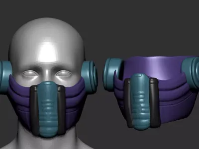 helmet high poly sculpt 3d printable  3D model 88