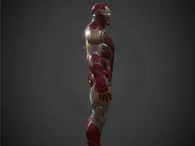 Ironman Mark 85 rigged Low-poly 3D model