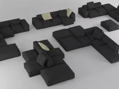 Bonaldo Peanut Collection B01-B05 Pillows 3D model